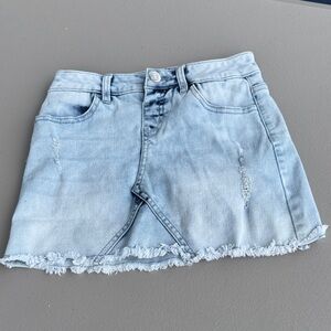 Justice Light Blue Denim Skirt